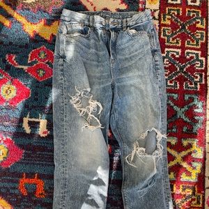 American Eagle Ripped Mom Jeans